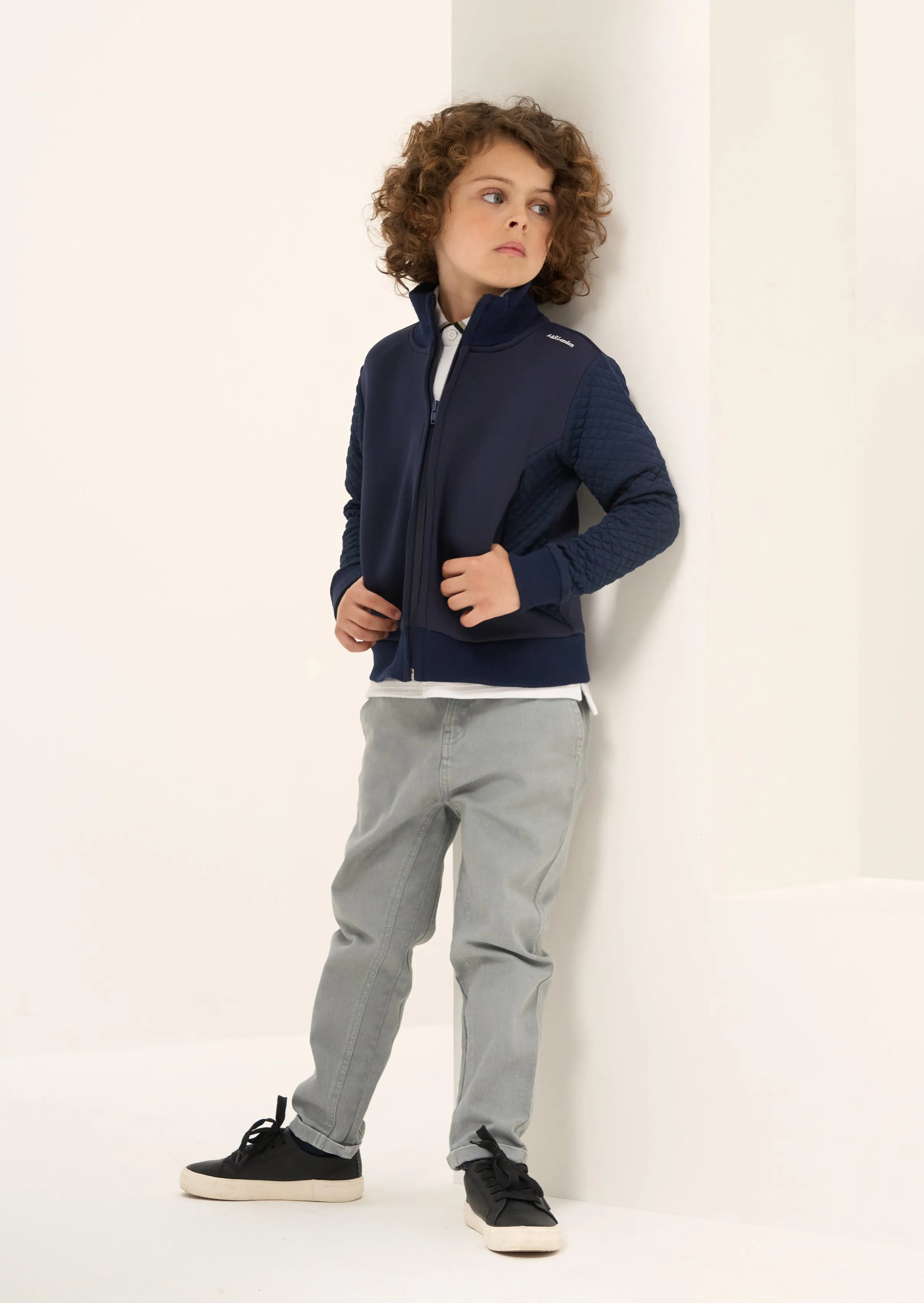 Leo Navy Quilted Jacket