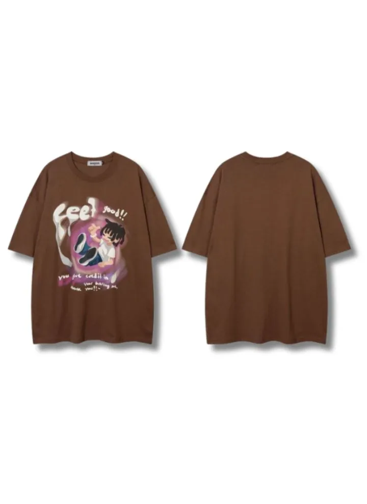 Leon - Feel Good Graphic Vibe Casual T-Shirt