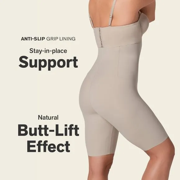 Leonisa high waist tummy control anti chafing sculpting shaper short for women