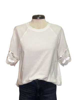Levy Eyelet T-Shirt White