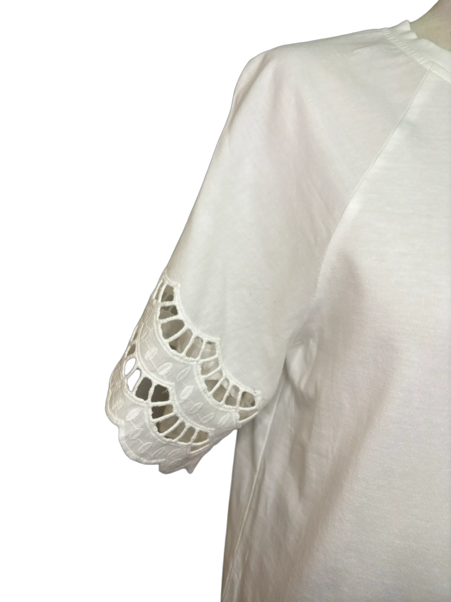 Levy Eyelet T-Shirt White