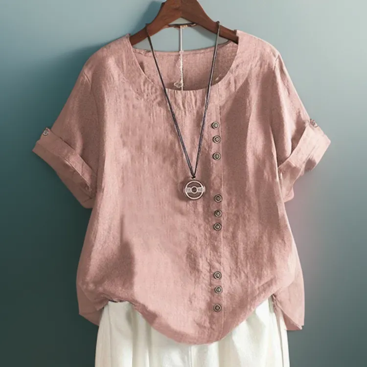Liam™ - Cozy Button Detail Tee