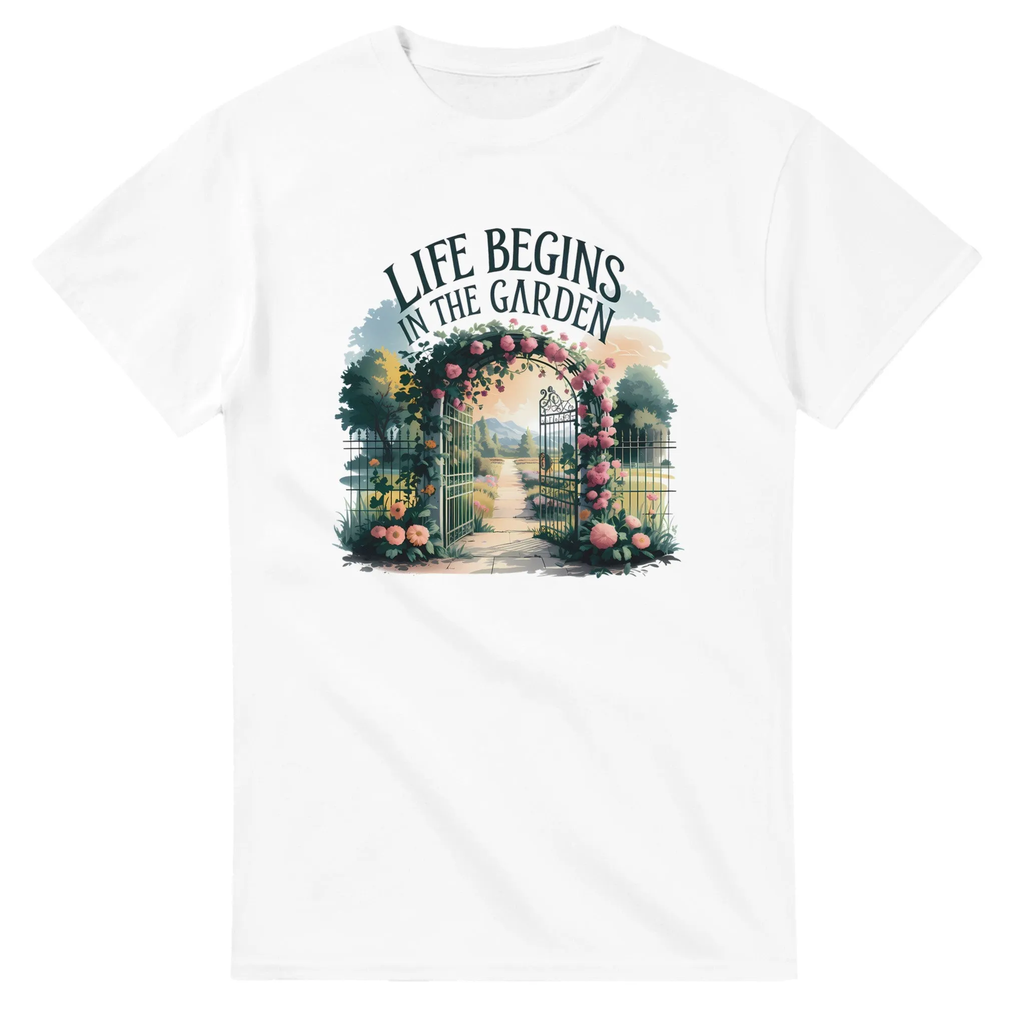 LIFE BEGINS IN THE GARDEN Unisex T-Shirt