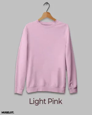 Light pink solid unisex sweashirt