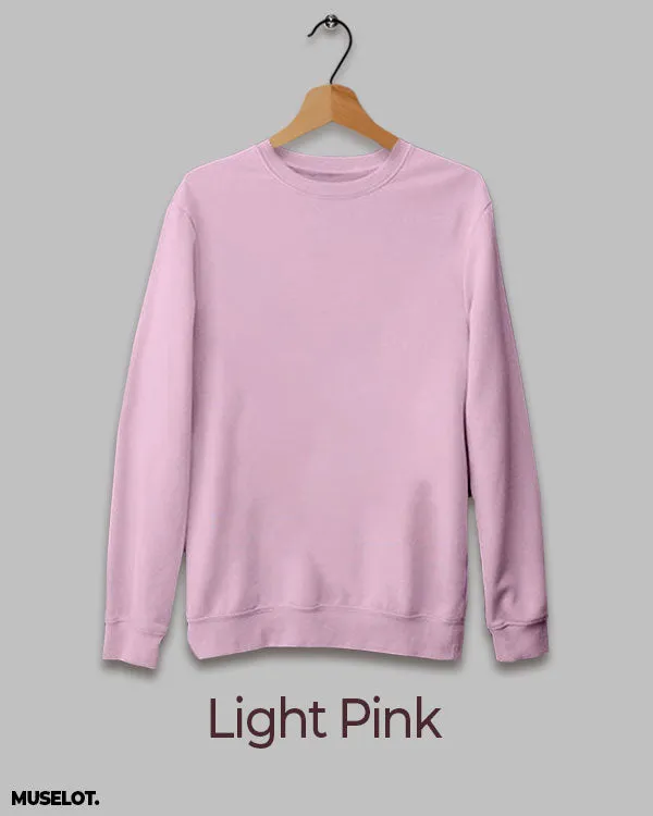Light pink solid unisex sweashirt