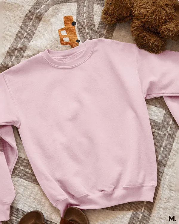 Light pink solid unisex sweashirt