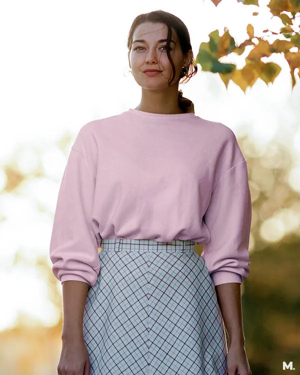 Light pink solid unisex sweashirt