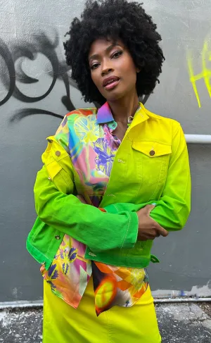 Limeade Ombre Jean Jacket