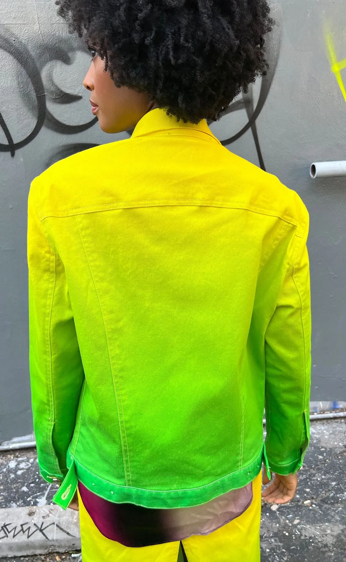 Limeade Ombre Jean Jacket