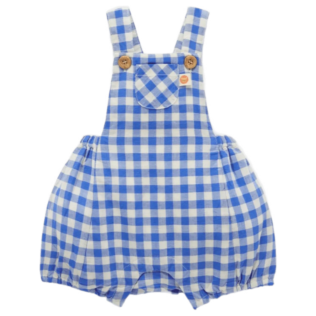 Linen Blend Overall - Nile Gingham