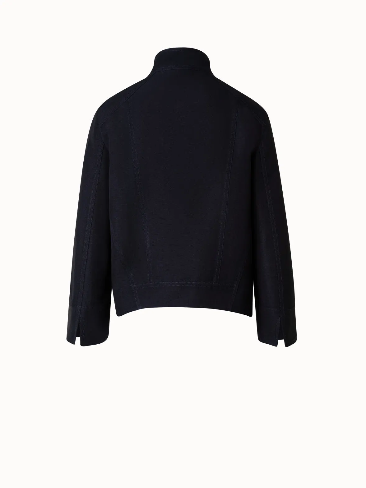 Linen Blend Shawl Collar Jacket