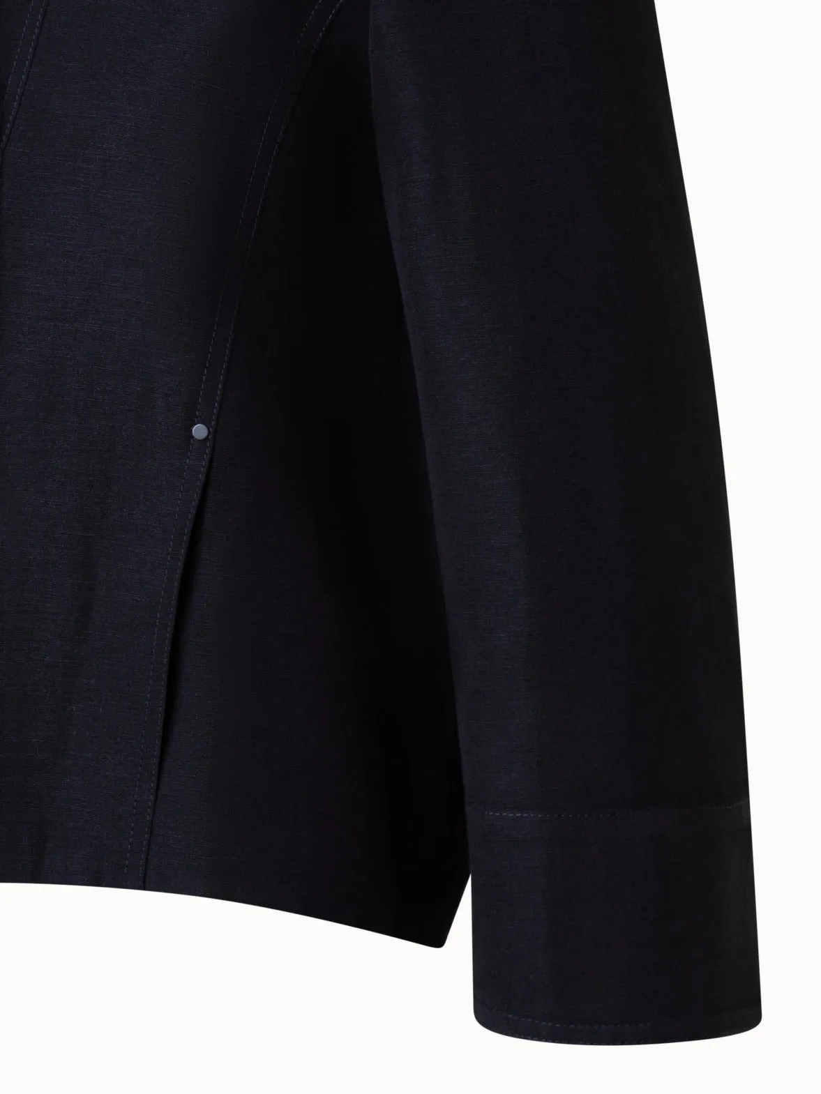 Linen Blend Shawl Collar Jacket