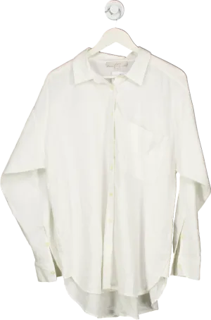 Loft White Button-Up Shirt UK L