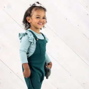 LONG SLEEVE RUFFLE SHIRT - MIST