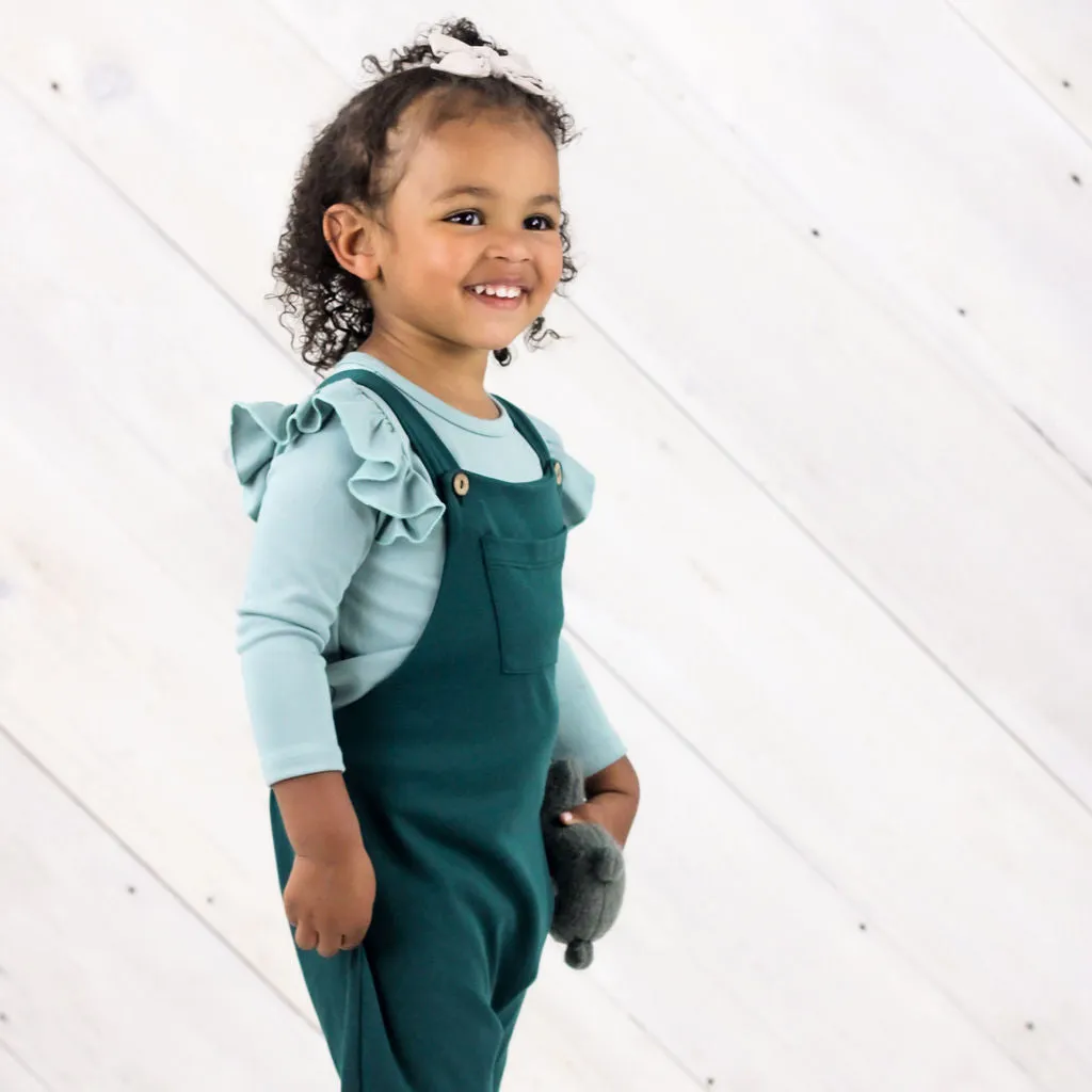 LONG SLEEVE RUFFLE SHIRT - MIST