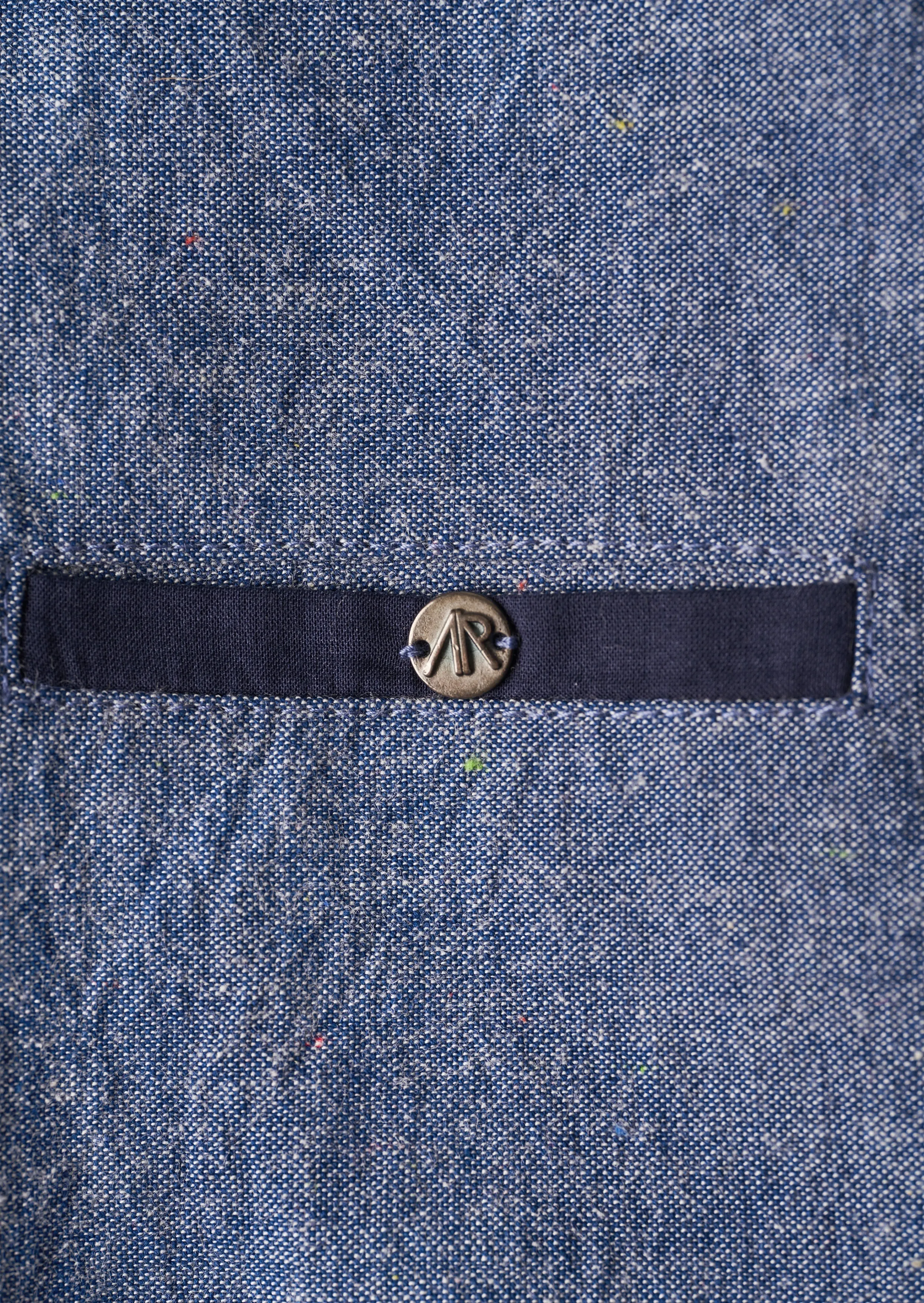 Lorenzo Blue Chambray Waistcoat Set