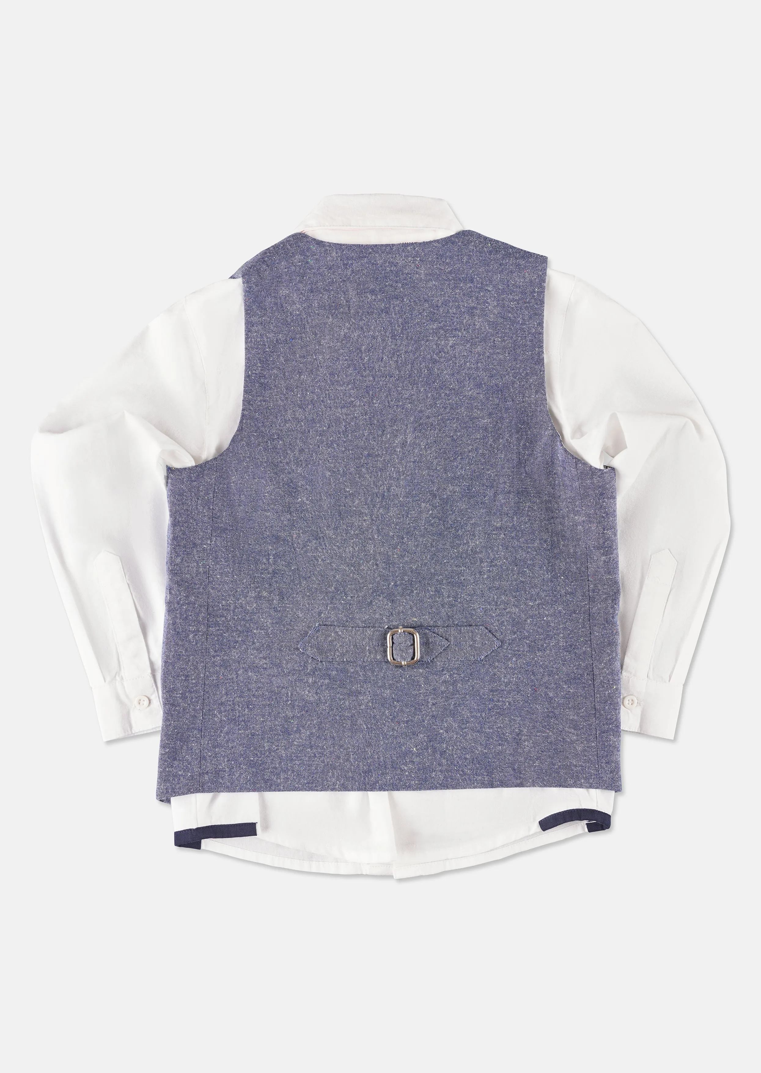 Lorenzo Blue Chambray Waistcoat Set