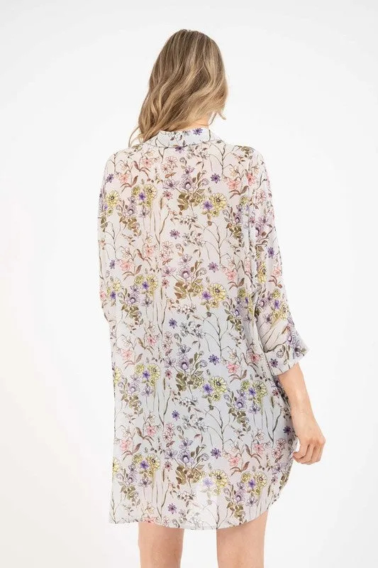 LORETTA FLORAL BUTTONDOWN TOP