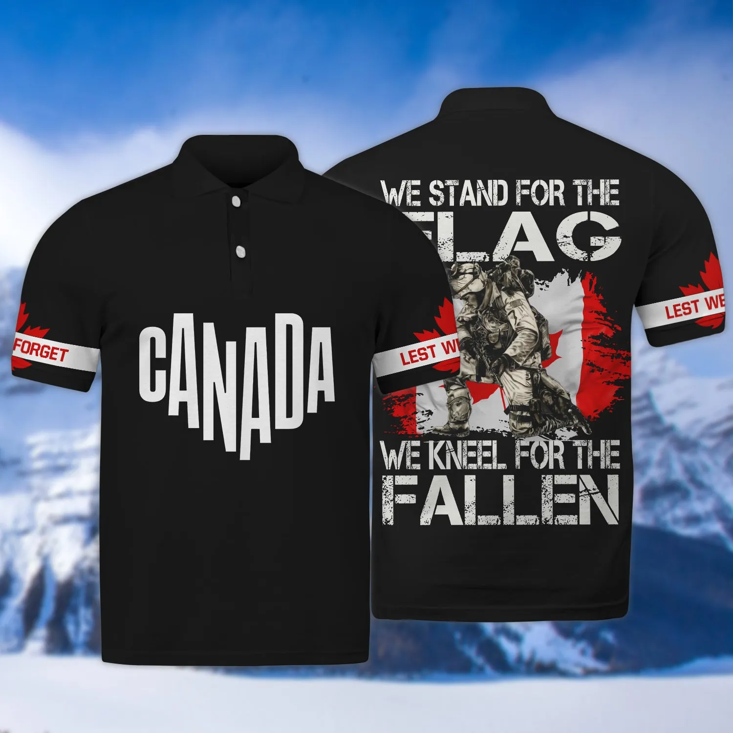 Love Canada, Day Remembrance Soldier Design 3D Printed Shirts