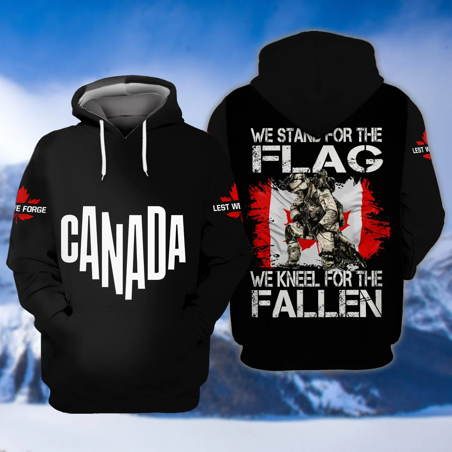 Love Canada, Day Remembrance Soldier Design 3D Printed Shirts
