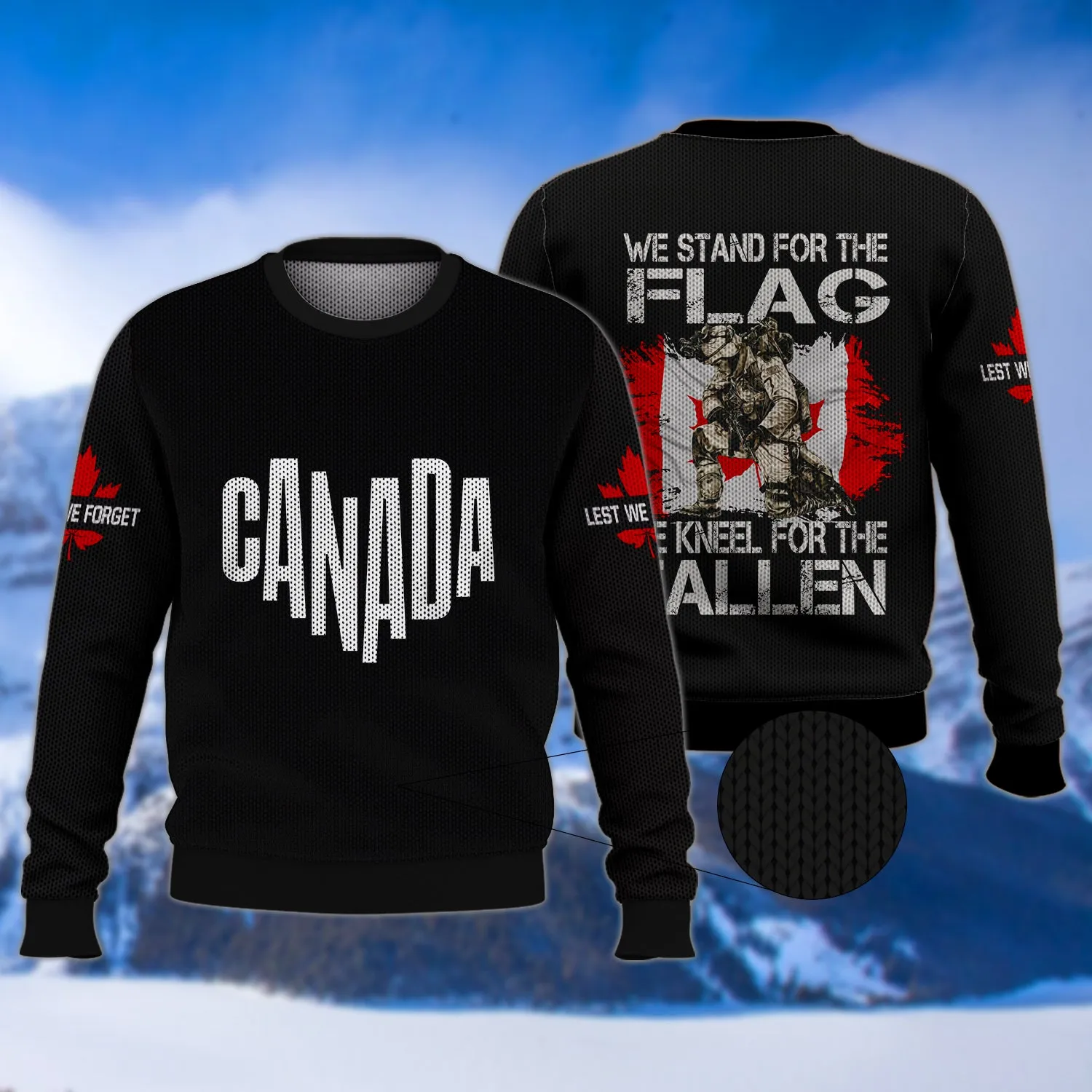 Love Canada, Day Remembrance Soldier Design 3D Printed Shirts