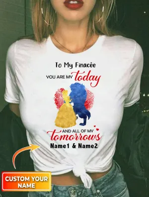 Love Fiancee 2D White Tshirt 2
