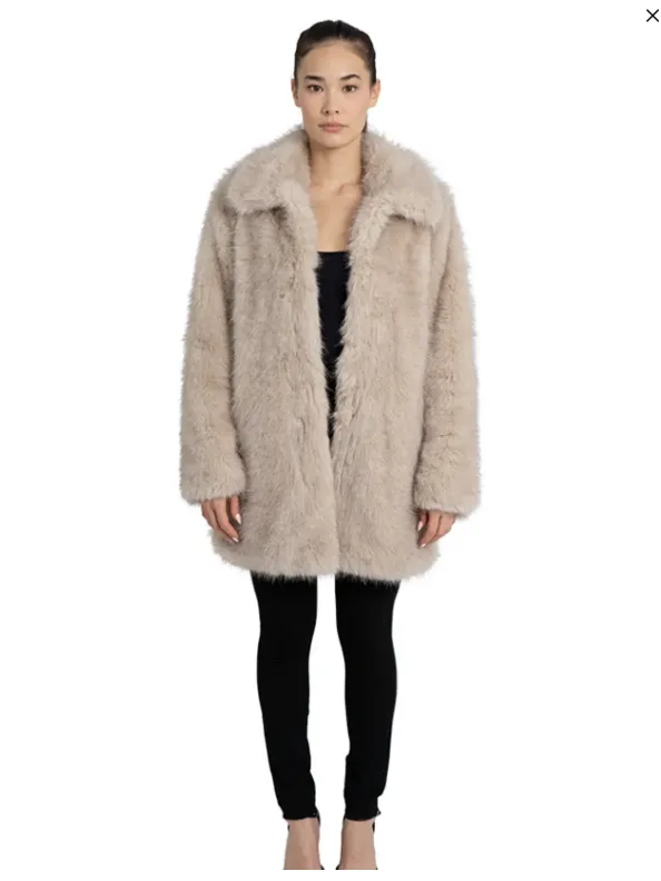 Love Token Victoria Coat in Taupe