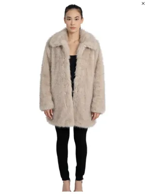 Love Token Victoria Coat in Taupe