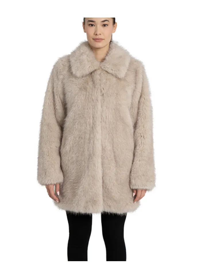 Love Token Victoria Coat in Taupe