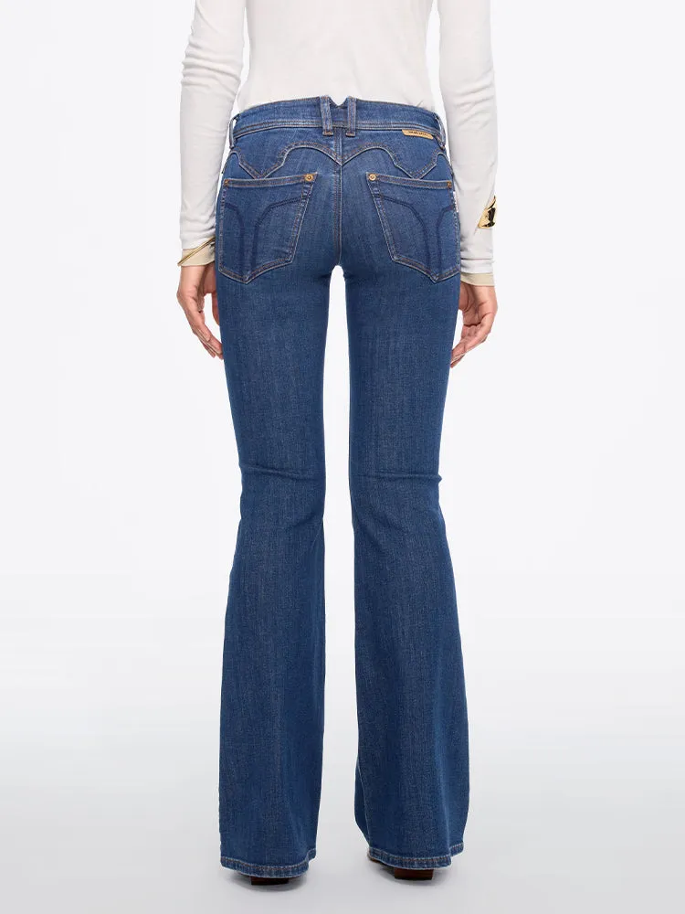 Low-Waisted Flared Jeans-BELLA