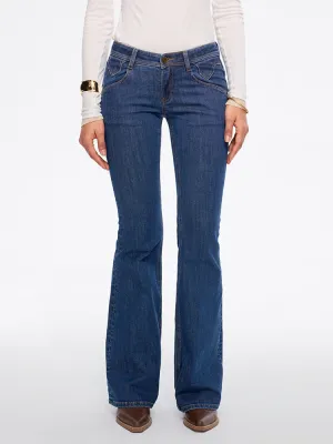 Low-Waisted Flared Jeans-BELLA