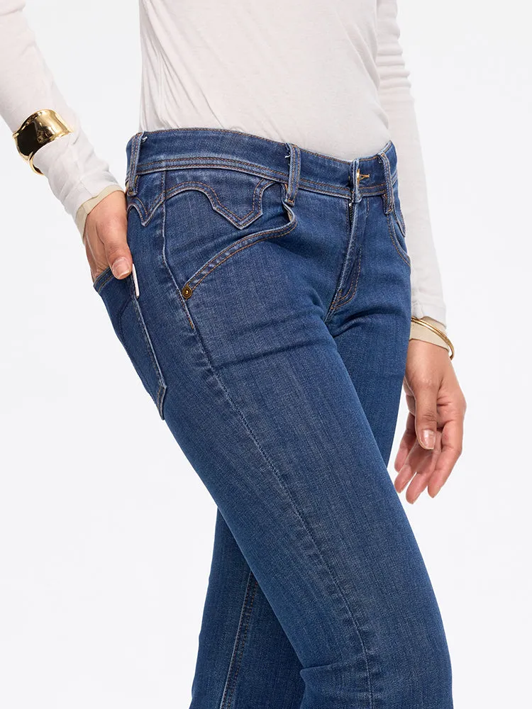 Low-Waisted Flared Jeans-BELLA