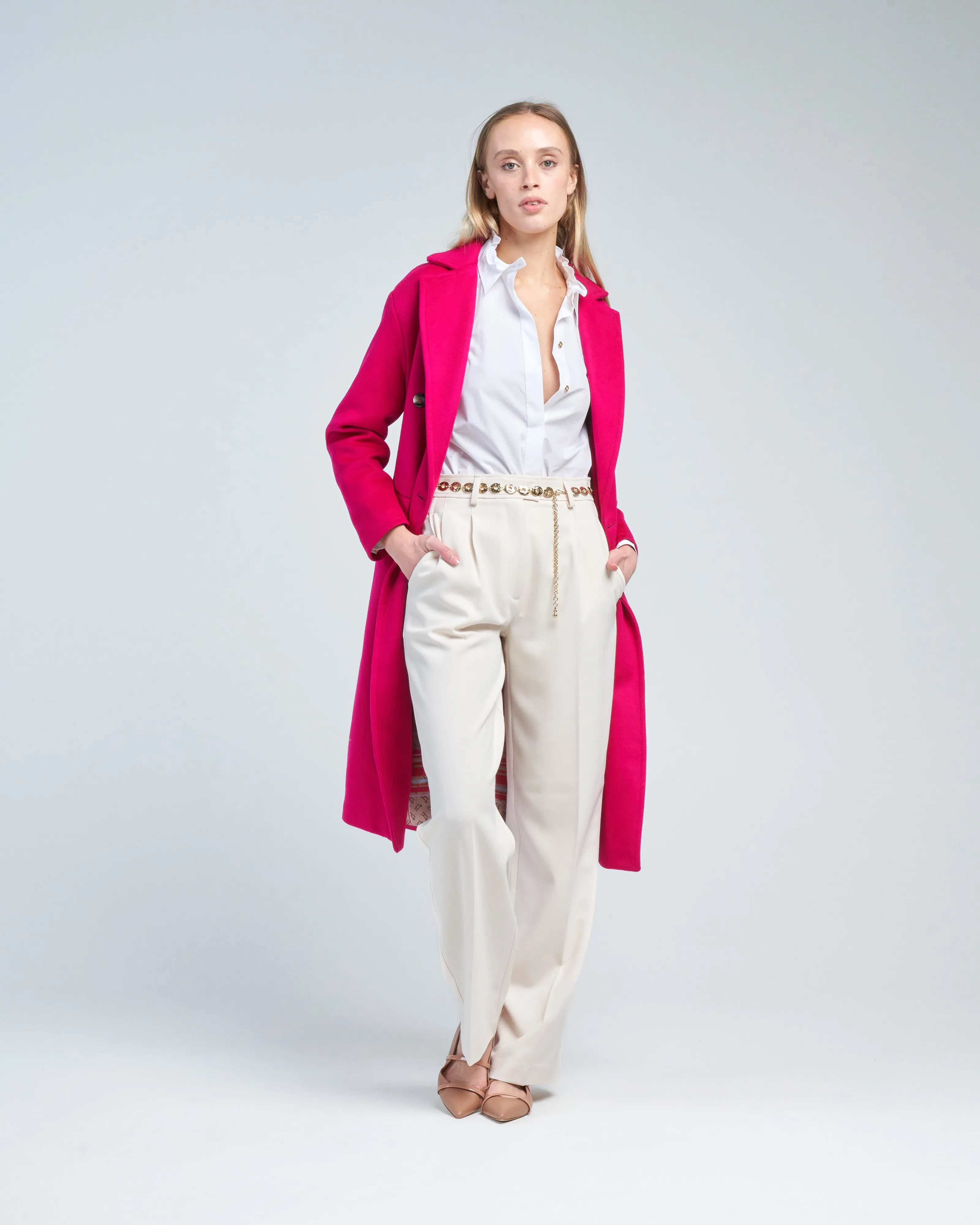 luxury wool double breasted coat