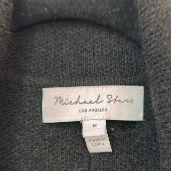 M ichael Stars SUMI KNIT COATIGAN IN BLACK SIZE MEDIUM NWT