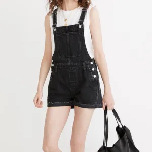 Madewell Adirondack Short Overalls in Lunar Wash size small