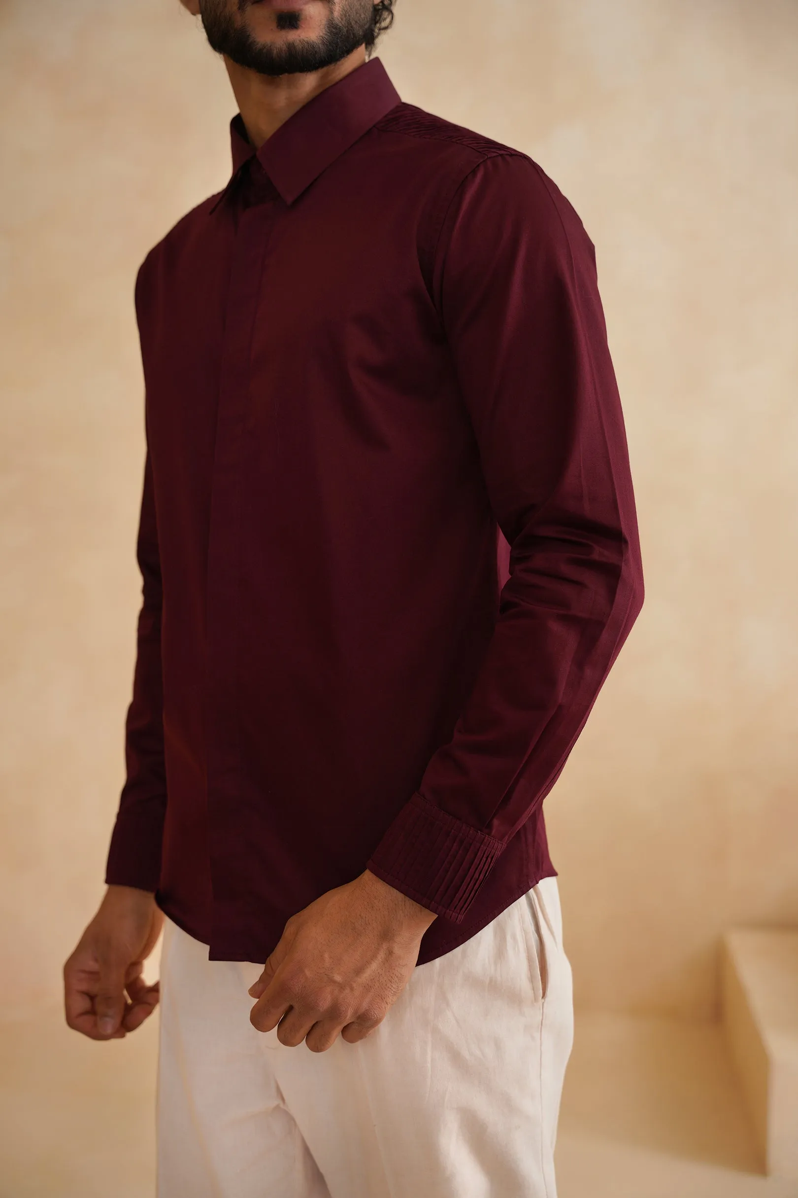 Magic wine tucks mens shirt