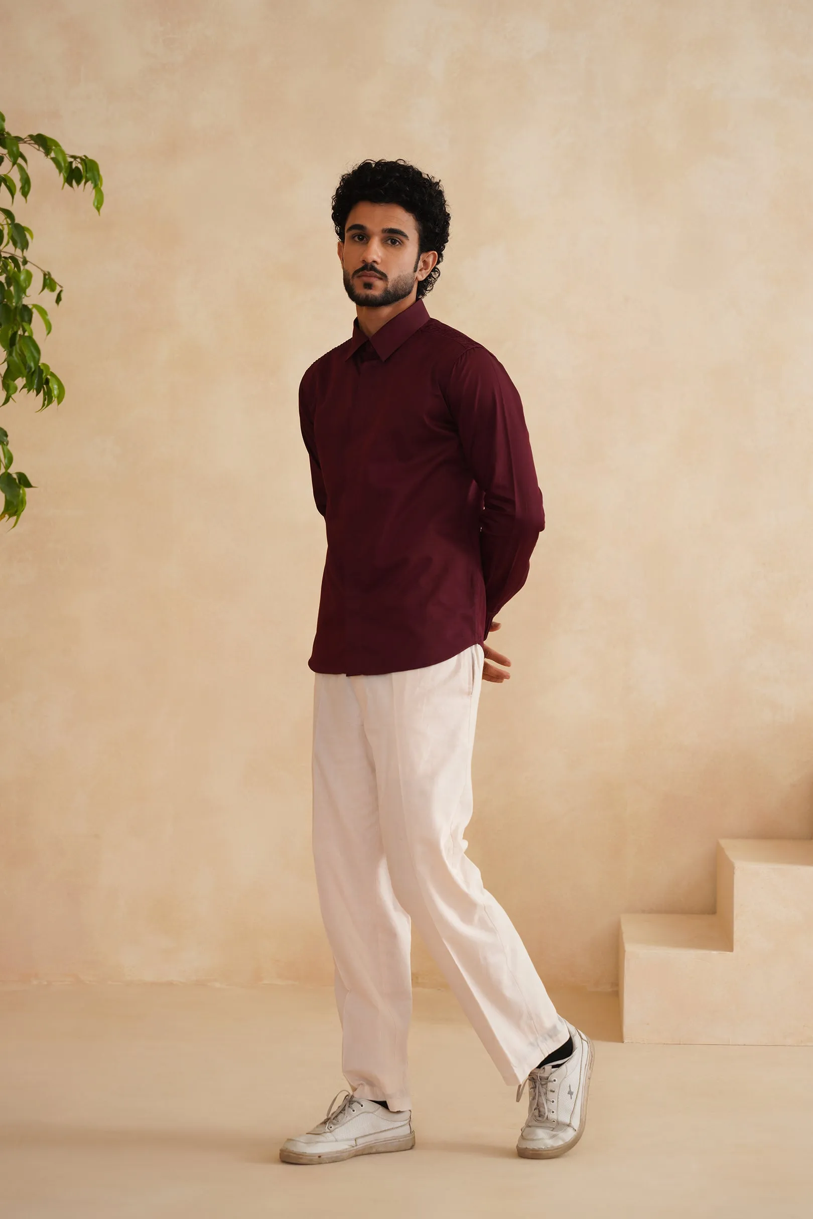 Magic wine tucks mens shirt