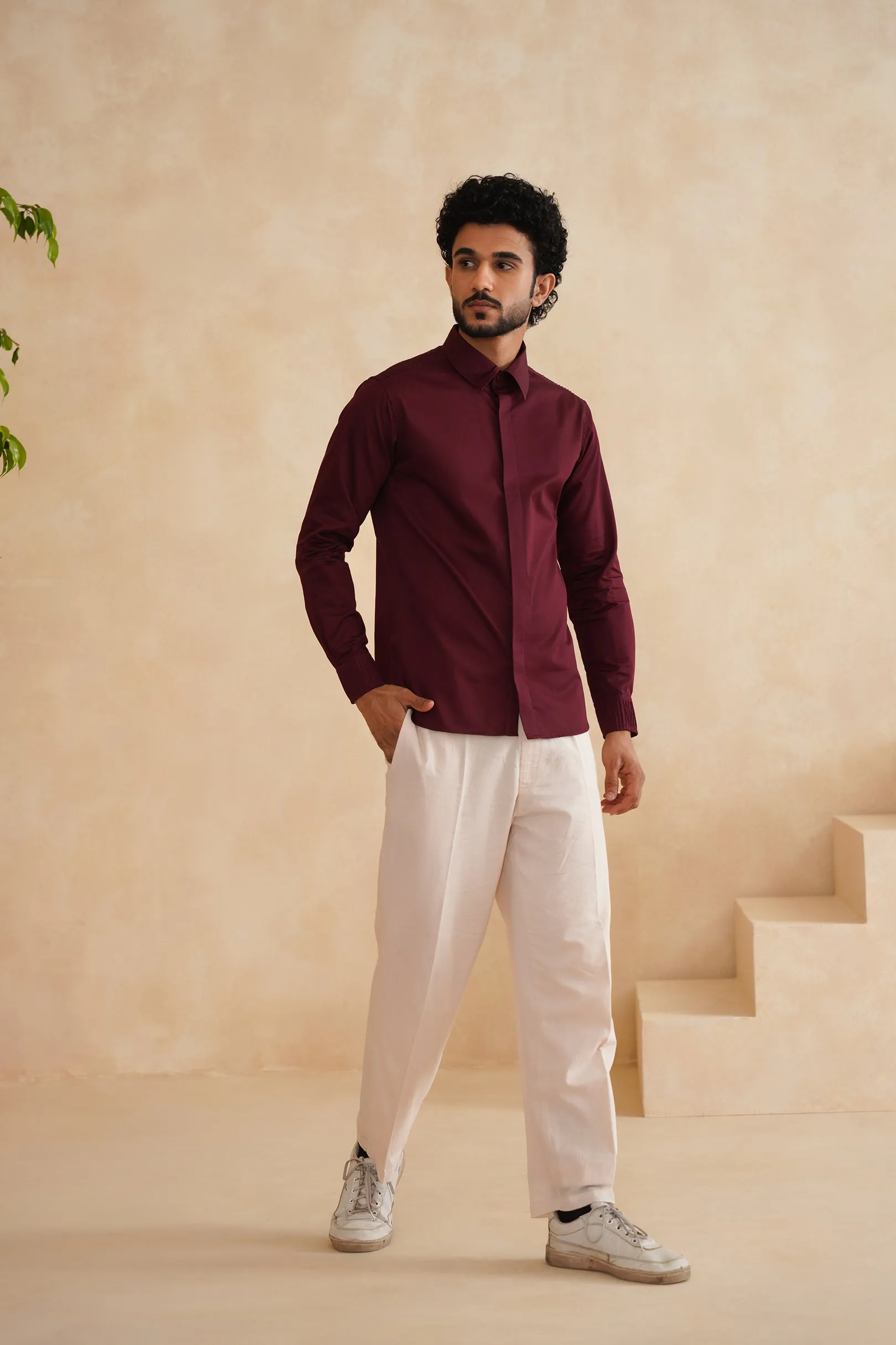 Magic wine tucks mens shirt