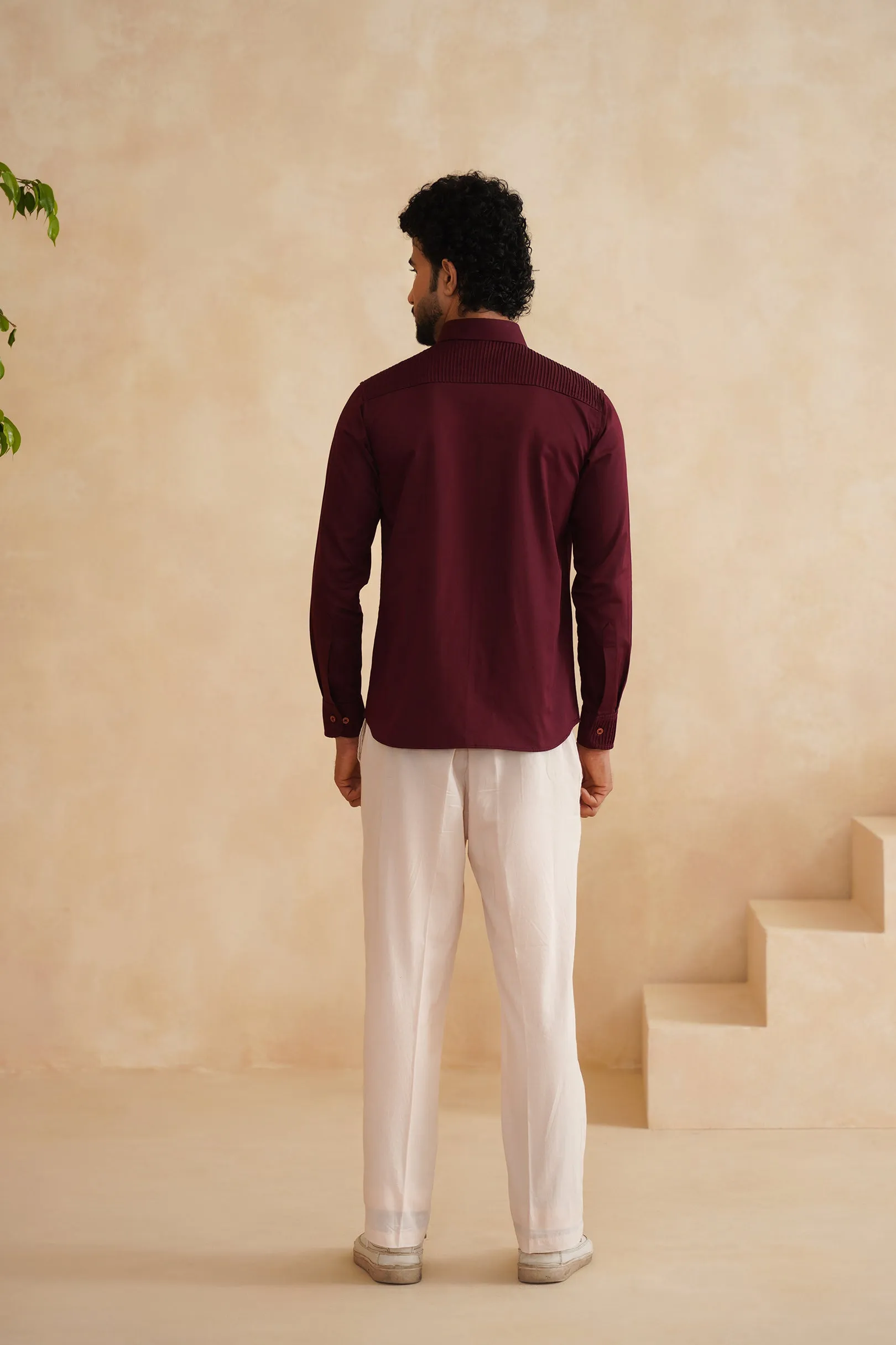 Magic wine tucks mens shirt