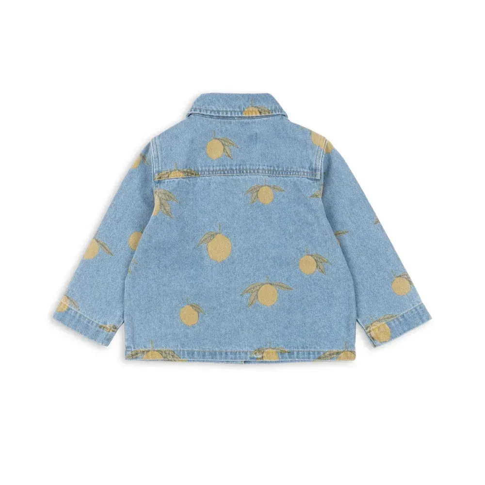 Magot Lemon Print Cotton Denim Jacket