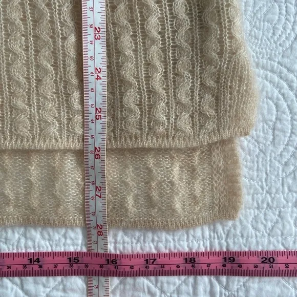 Margaret O’Leary Cashmere Spun Silk Sweater Cream Ivory Small
