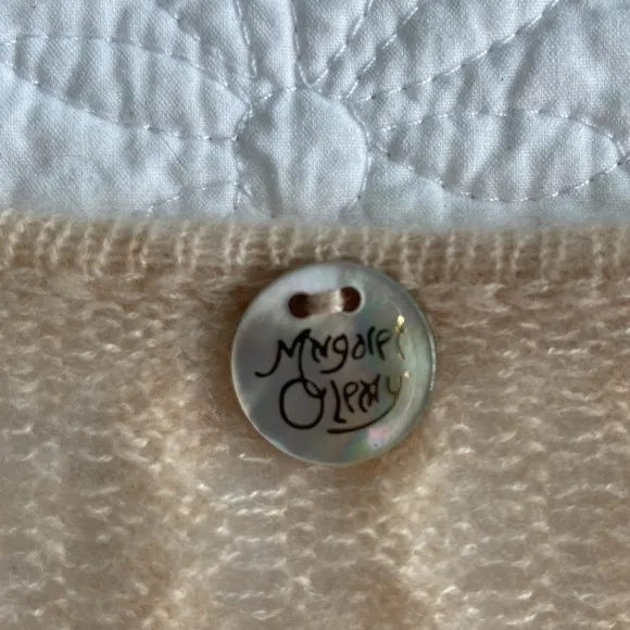 Margaret O’Leary Cashmere Spun Silk Sweater Cream Ivory Small