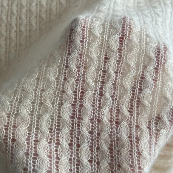 Margaret O’Leary Cashmere Spun Silk Sweater Cream Ivory Small