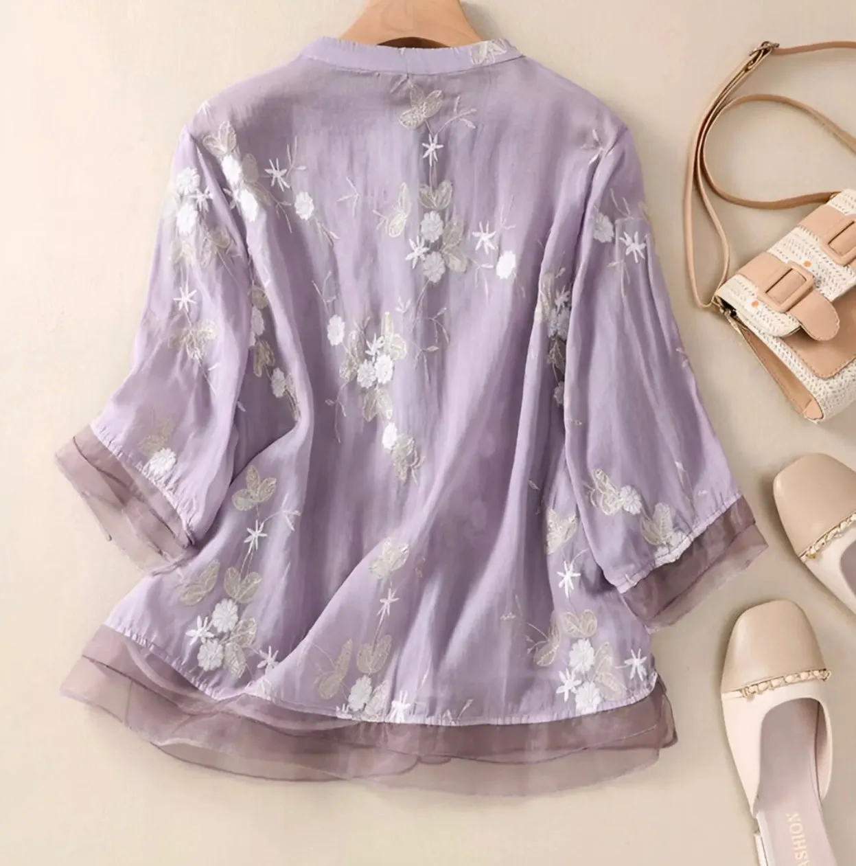 MARIE - FLORAL BUTTON BLOUSE