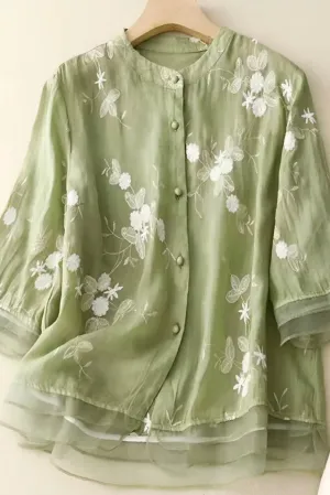 MARIE - FLORAL BUTTON BLOUSE