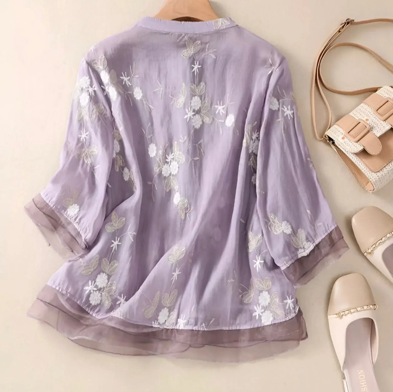 MARIE - FLORAL BUTTON BLOUSE