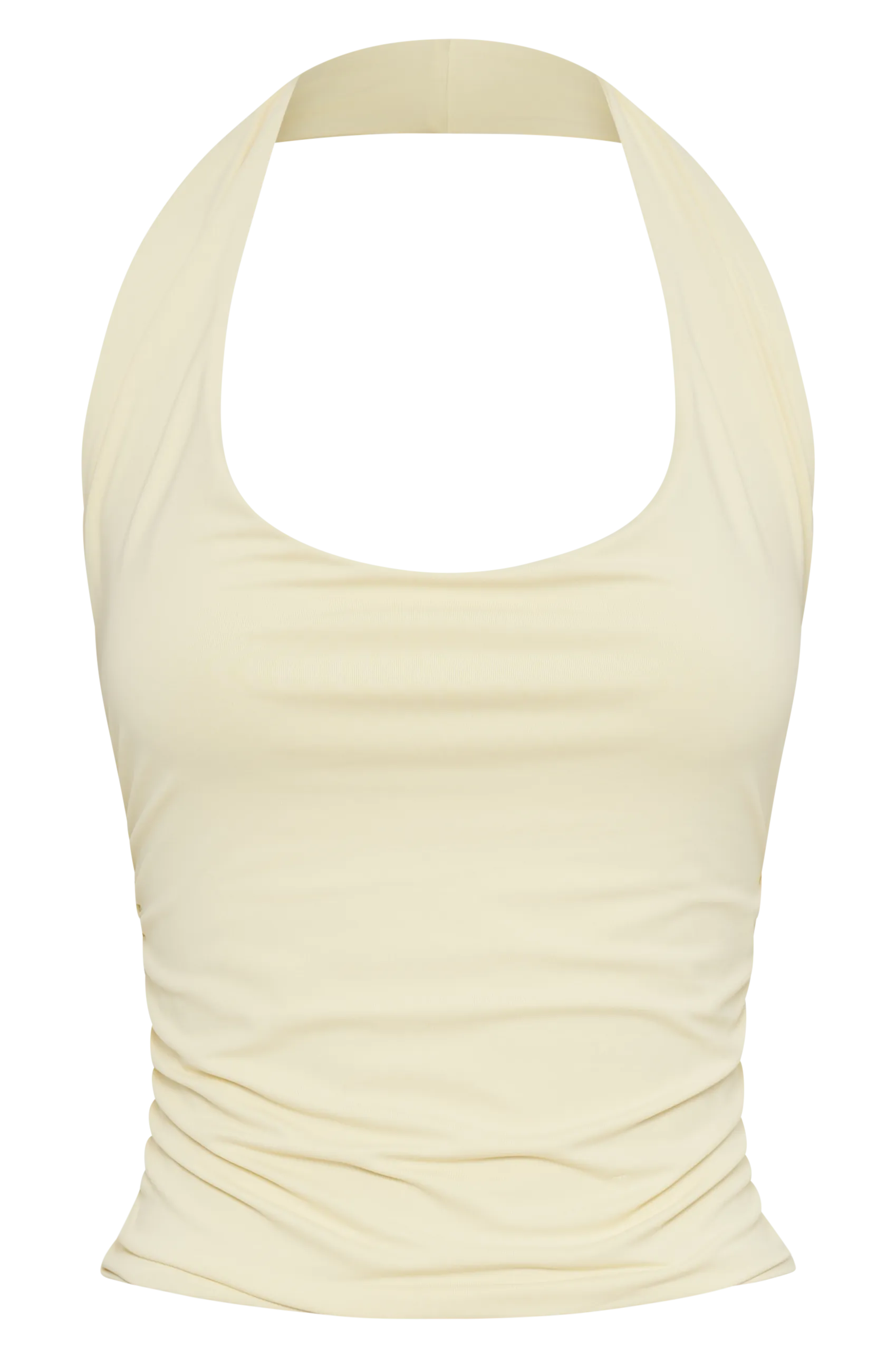 Marie Recycled Halter Top - Lemon Sherbet