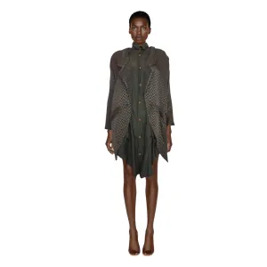 MARITHE   FRANCOIS Oversized Grey Jacquard Jacket & Shirt Set | Size S