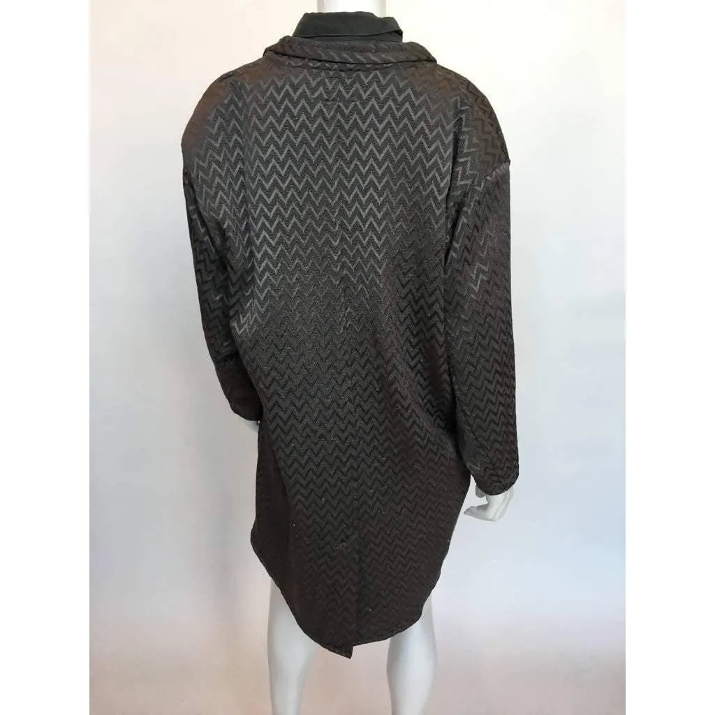 MARITHE   FRANCOIS Oversized Grey Jacquard Jacket & Shirt Set | Size S