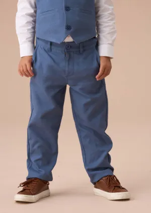 Matty Blue Smart Printed Trouser
